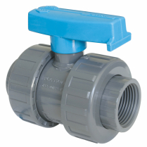 VALVE DOUBLE UNION F-THREADED PVC 3" 