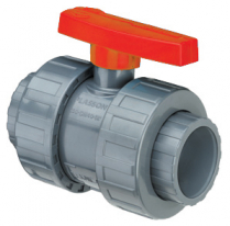 VALVE DOUBLE UNION F-THREADED PVC 1" 