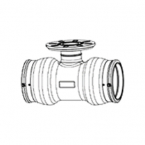 FULL FACED FLANGED TEE C/W 3"/4" TABLE D SS316 BACKING RING 125-125-90