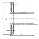 FLANGE ADAPTOR METRIC PP 75-2" ISO