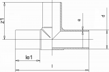 TEE INJECTED LONG SPIGOT PE100 SDR17 630