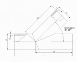 BRANCHES 45D  INJECTED LONG SPIGOT PE100 SDR17 63