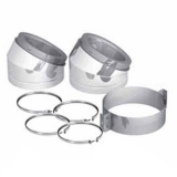 Selkirk Stove Pipe A-V 30 Degree Elbow Kit, 4"