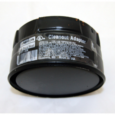 Stove Pipe PV Clean-Out Tee Cap Black, 4"