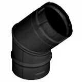 PelletVent Pro Black 45 Degree Elbow