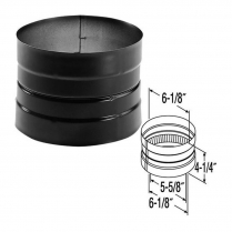 Duravent Stove Pipe DuraBlack Adapter Double Skirted, 6"