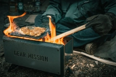 Grill plate installed and in use