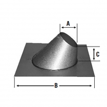Selkirk Stove Pipe A-V Roof Flashing Steep (8-12), 4"