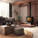 Osburn OB01700 Wood stove black door overlay  view
