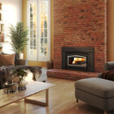 OB01900 Matrix wood insert front view Brushed nickel