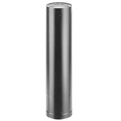 Double-Wall Telescoping Black Stove Pipe 