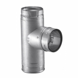 PelletVent Pro Galvalume Single Tee with Clean-Out Tee Cap