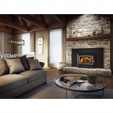 Osburn 3510 Wood Stove Insert large faceplate black trim brushed nickel overlay