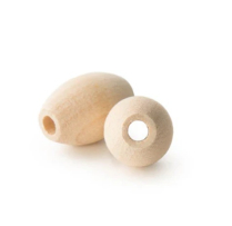 Wood oval Bead (100 pack)