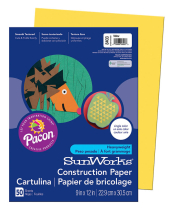 Construction Paper, Yellow 9 x 12 (50 pack)