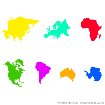 Set of Continents, 11 x 17"