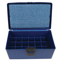 Test Case, Plastic, Blue, 24 Sections with foam