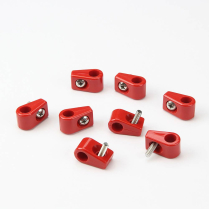 Red Plastic Single Line Clamps for 3/16" - 8 Pieces