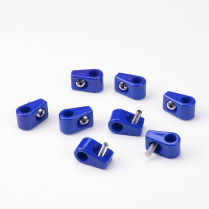 Blue Plastic Single Line Clamps for 1/4" - 8 Pieces