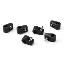 Black Plastic Single Line Clamps for 5/16" - 6 Pieces