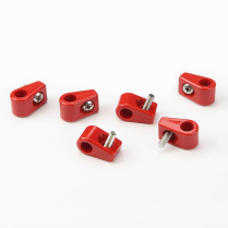 Red Plastic Single Line Clamps for 5/16" - 6 Pieces