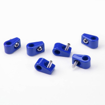 Blue Plastic Single Line Clamps for 3/8" - 6 Pieces