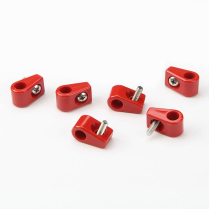 Red Plastic Single Line Clamps for 3/8" - 6 Pieces
