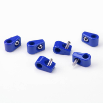 Blue Plastic Single Line Clamps for 7/16" - 6 Pieces