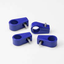 Blue Plastic Single Line Clamps for 1/2" - 4 Pieces