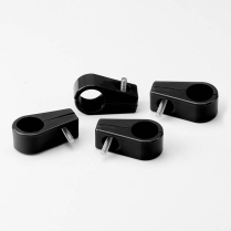 Black Plastic Single Line Clamps for 9/16" or 6AN - 4 pc