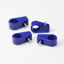 Blue Plastic Single Line Clamps for 9/16" or 6AN - 4 pc