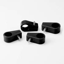Black Plastic Single Line Clamps for 5/8" - 4 Pieces