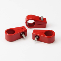 Red Plastic Single Line Clamps 13/16" or 10AN - 3 Pieces