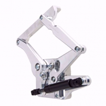 1965-66 Mustang Hinge Kit with Steel Hood Frame - Natural