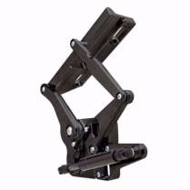 1967-70 Mustang Hinge Kit with Steel Hood Frame - Black