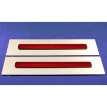 10'' Rectangle Tail Light Lens - Red
