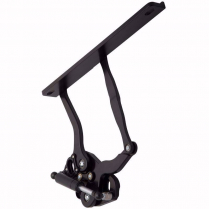 1969-72 Cutlass Hinge Kit with Steel Hood Frame - Black