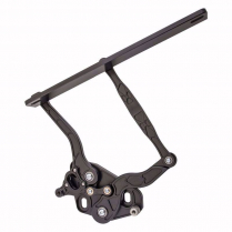 1969-72 Cutlass Hinge Kit with Steel Hood Frame - Black