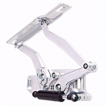 1963-65 Nova Hinge Kit with Steel Hood Frame - Natural