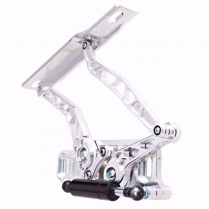 1964-67 Cutlass Hinge Kit with Steel Hood Frame - Natural