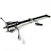 Universal Straight 28" Steering Column w/Shift - Chrome