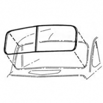 1941-48 Ford Windshield Rubber w/o Chrome Groove