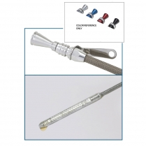 Locking Engine Dipstick for 1980-02 Chevy SB Engine - Bright