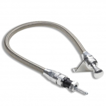 Locking Engine Dipstick Mopar BB Front Sump Only - Brite