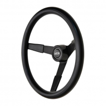 GT3 Classic Black Foam Steering Wheel with 3 Black Spokes