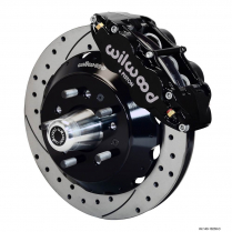 1958-70 Chevy Full Size Drill 13" Front Disc Brake Kt- Black