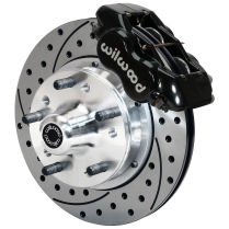 1979-90 GM See Appl 11" Drilled Front Brake Kit - Black