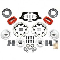 1959-64 Chevy/63-64 Vette 11.75" Drill Front Brake Kit - Red