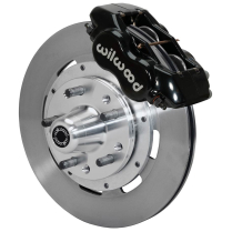 1965-69 Mustang Dynalite Big 12" Non-Drill Frt Brake Kt- Blk