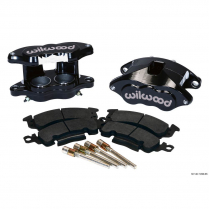 GM D52 Frt Caliper 2" Piston/1.25" Rotor & Pads Kit - Black